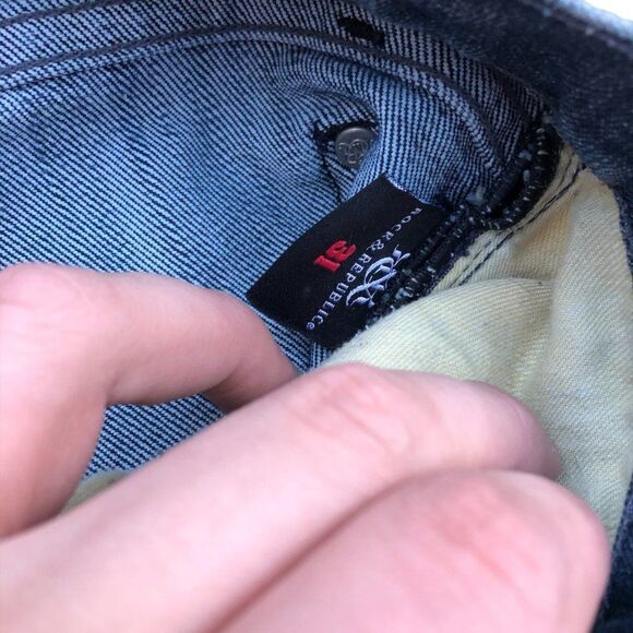 Rock & Republic Embroidered Jeans Size 31 Blue - Picture 5 of 9